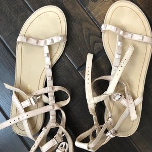 Rebecca Minkoff Nude Gladiator Studded Sandals